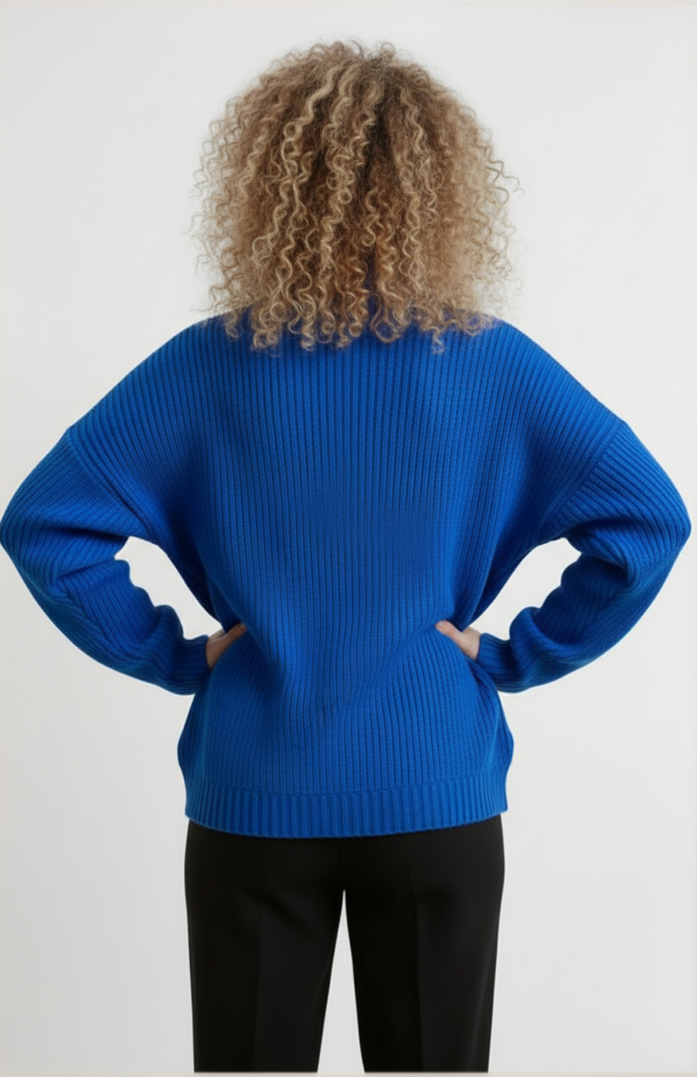 Silvana Damestrui | Oversized | Geribde Structuur | Ronde Hals