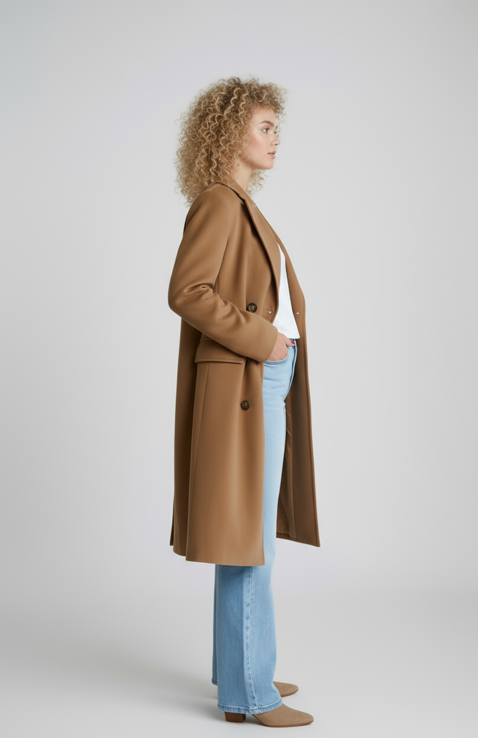 Alva Lange Trenchcoat | Elegante Drape Jasje