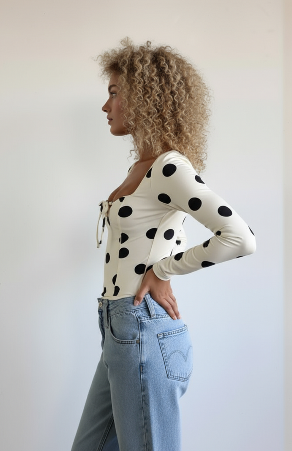 Benta Bustier |  Polka Dot Design met Strikdetail