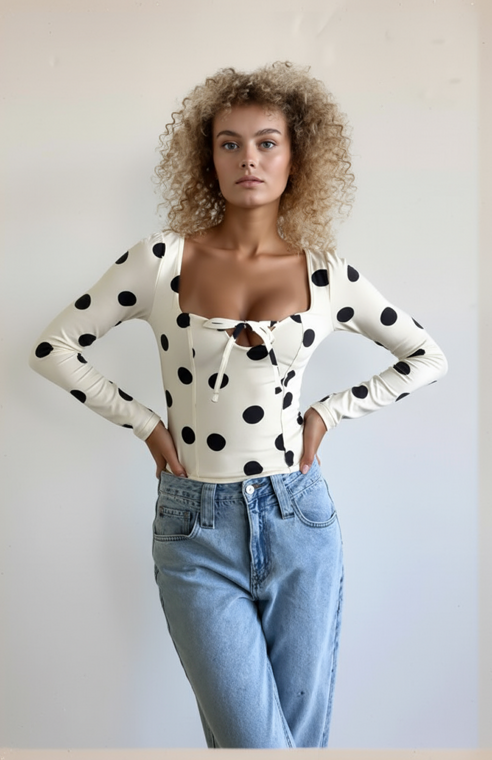 Benta Bustier |  Polka Dot Design met Strikdetail