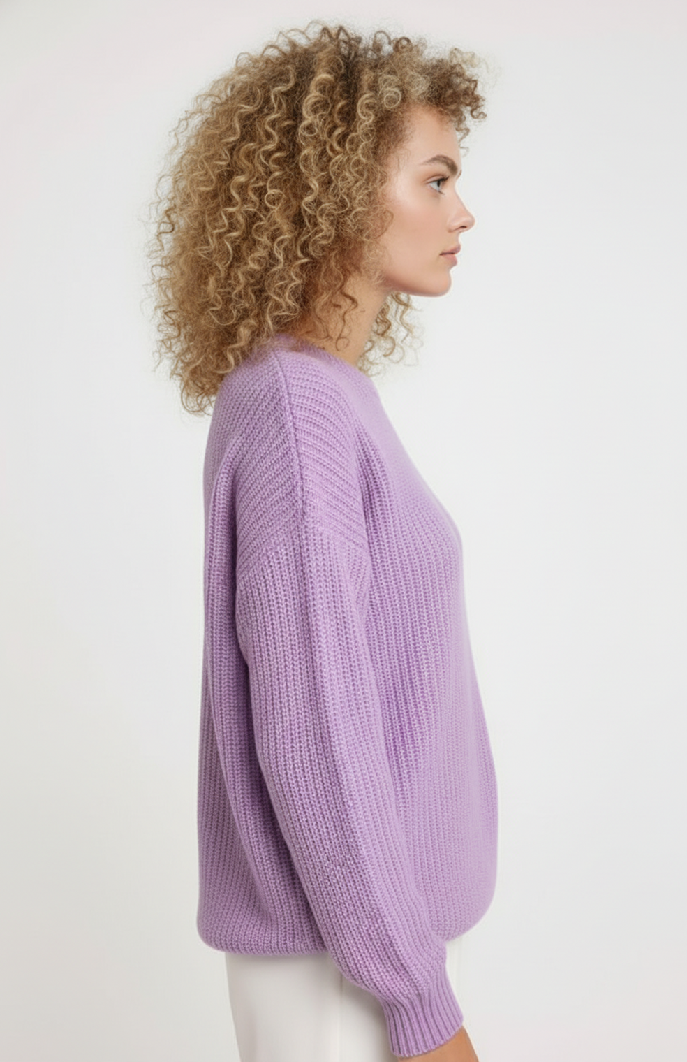 Silvana Damestrui | Oversized | Geribde Structuur | Ronde Hals