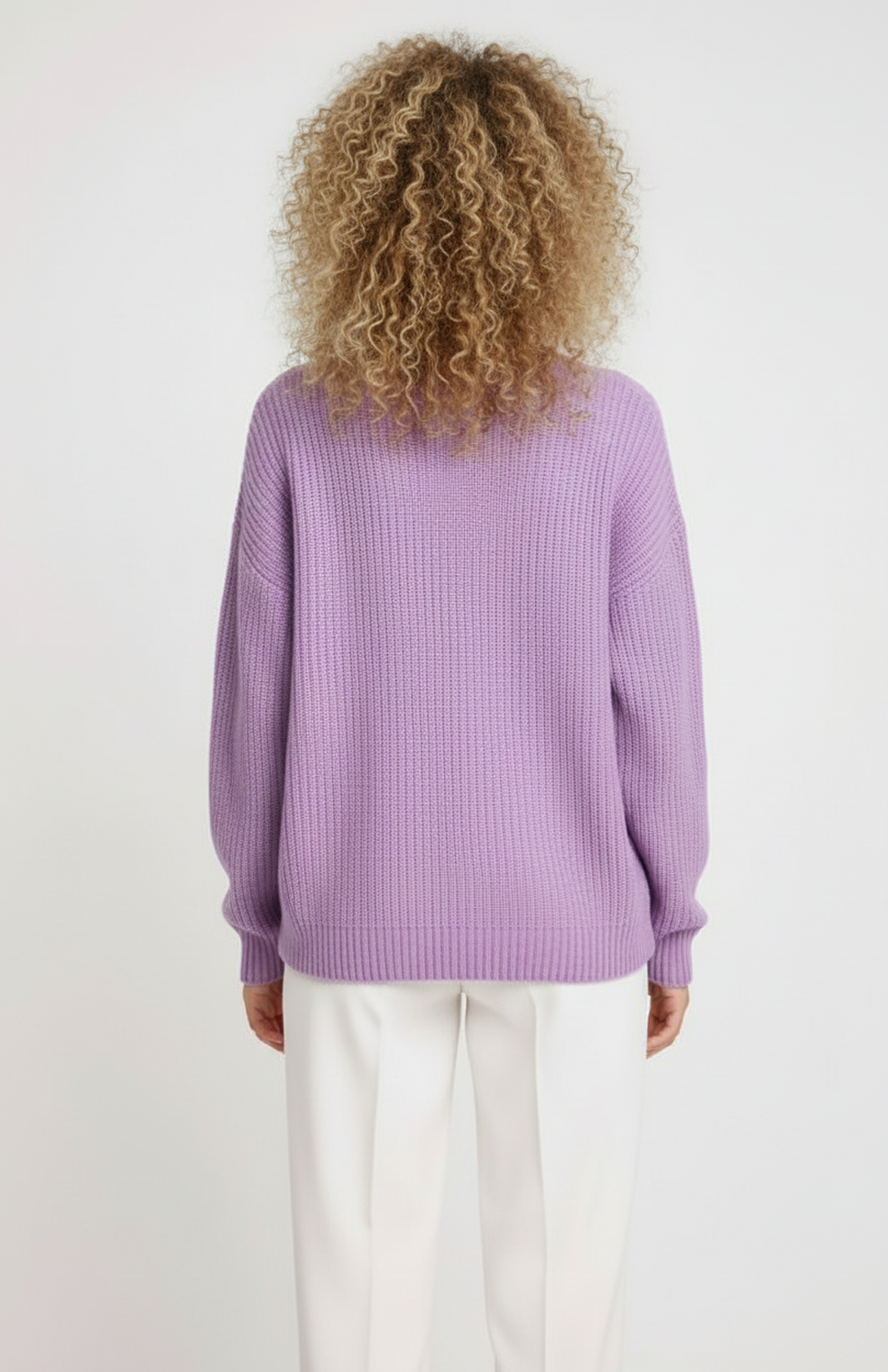 Silvana Damestrui | Oversized | Geribde Structuur | Ronde Hals