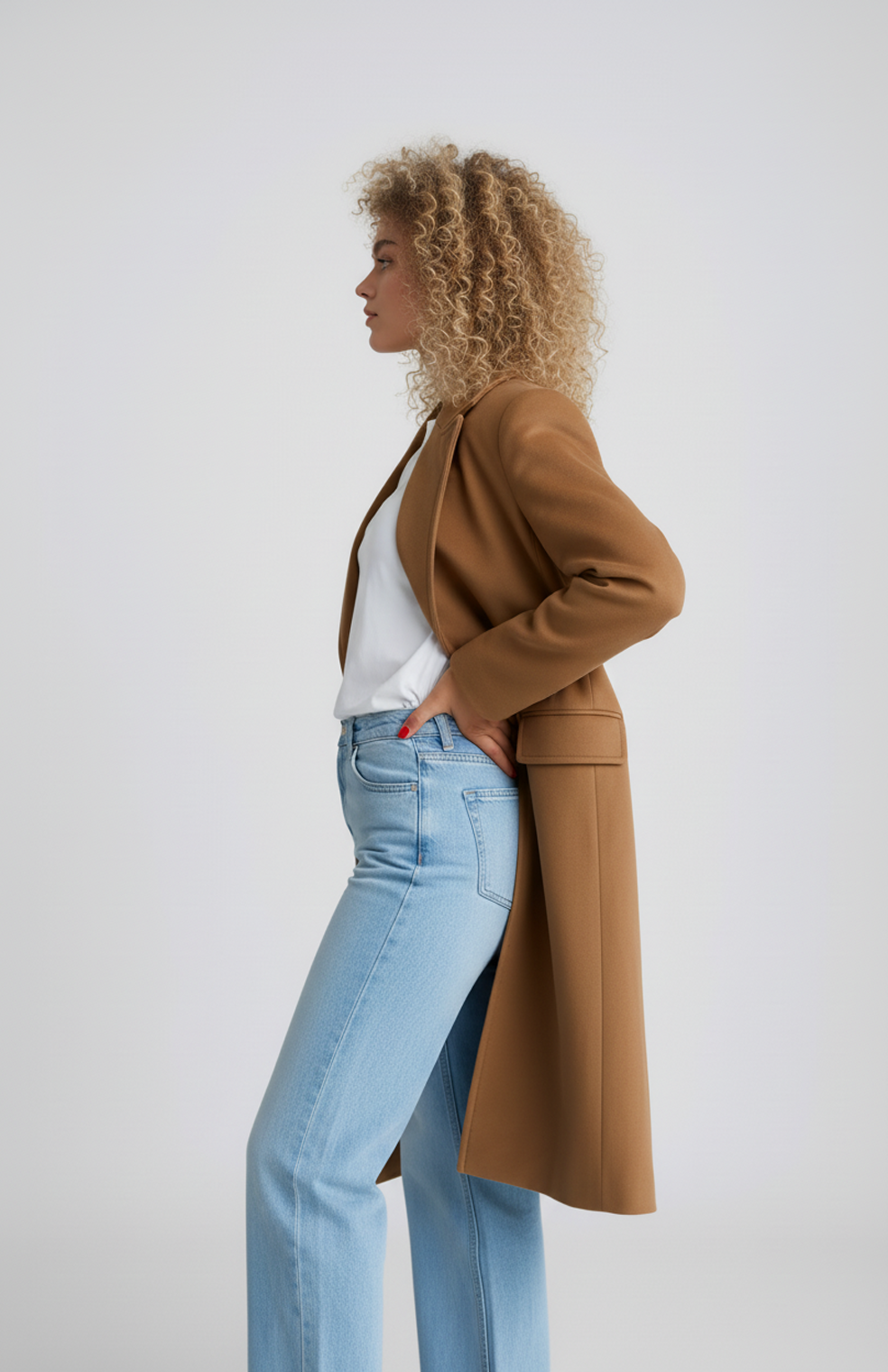 Alva Lange Trenchcoat | Elegante Drape Jasje
