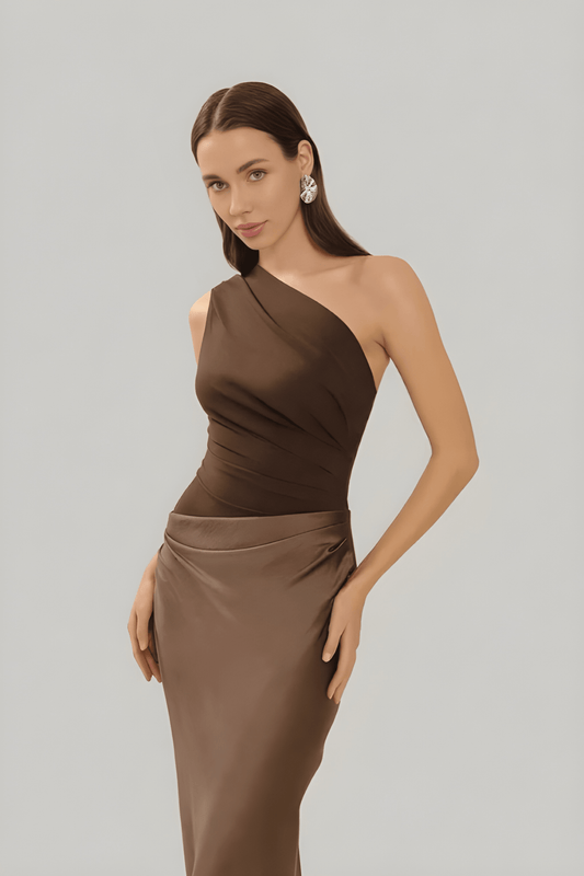 Talivra Jurk | One-Shoulder | Maxi Lengte | Elegante Pasvorm