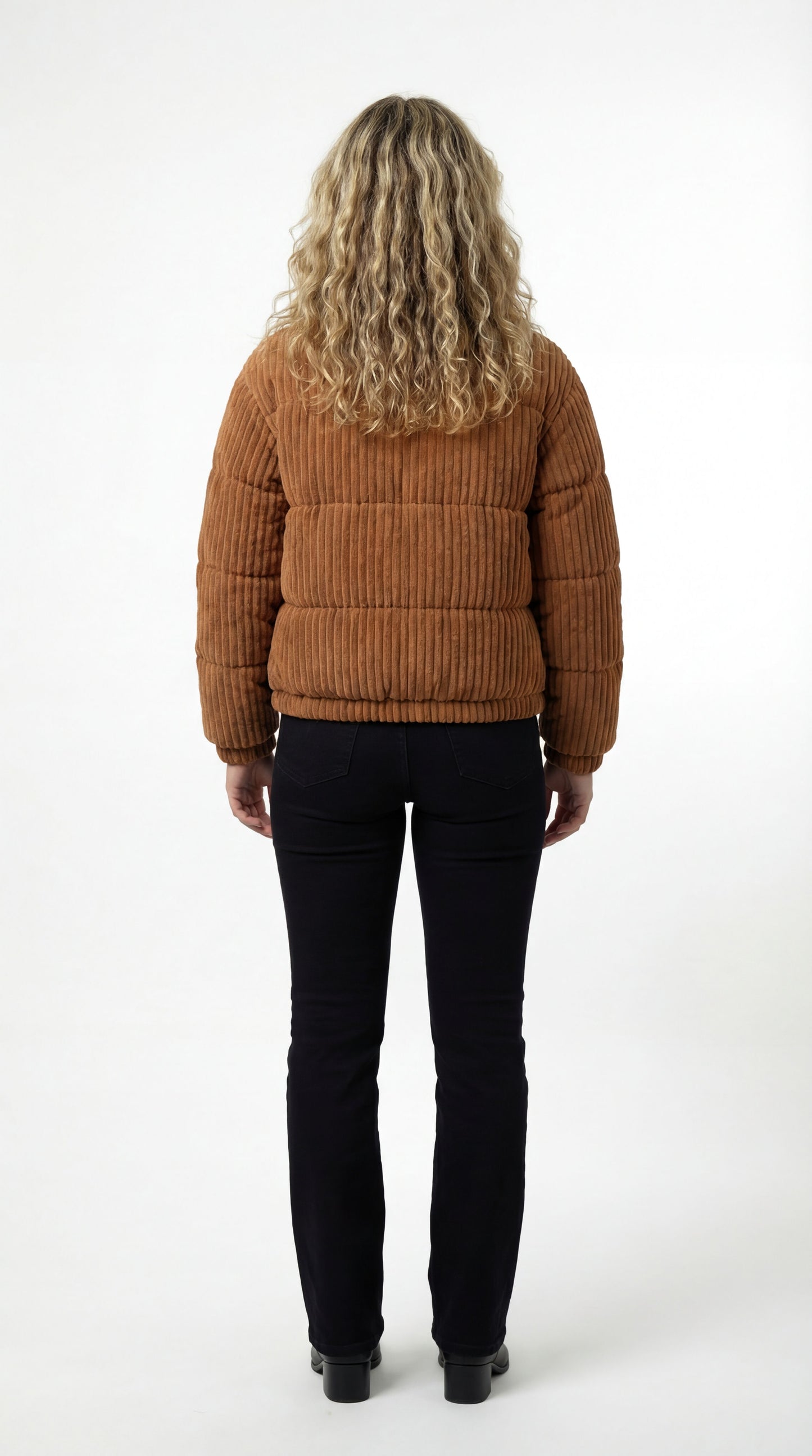 Kiral Women's Puffer Jacket | Short Quilted Jacket with Ribbed Texture