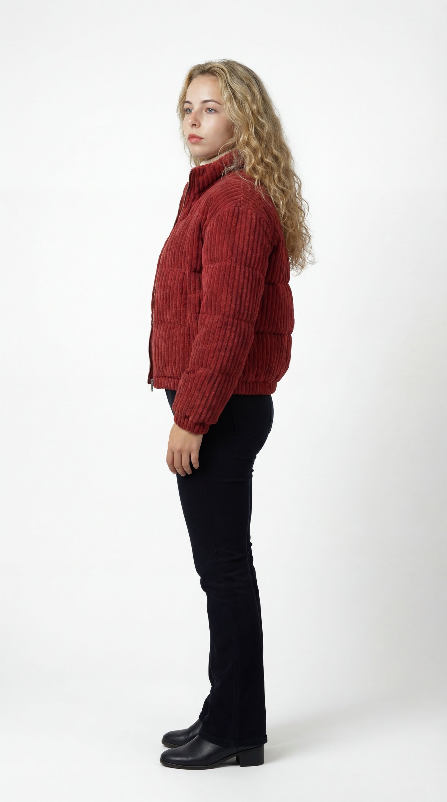 Kiral Women's Puffer Jacket | Short Quilted Jacket with Ribbed Texture